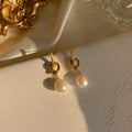 Baroque Pearl Love Knot Drop Earrings