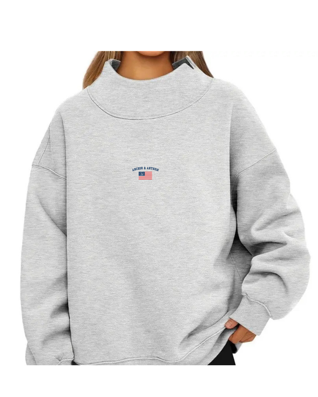 Anchor & Anthem Flag Mockneck