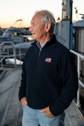 Men's Anchor & Anthem Embroidered Flag Quarter Zip