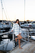 Stripe Top and Short Sweater Set