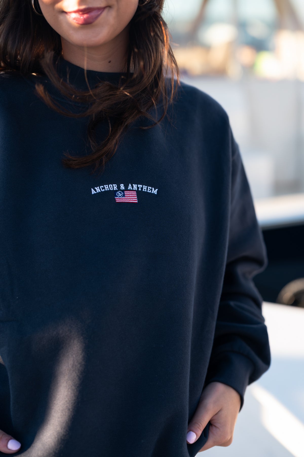 Anchor & Anthem Flag Mockneck