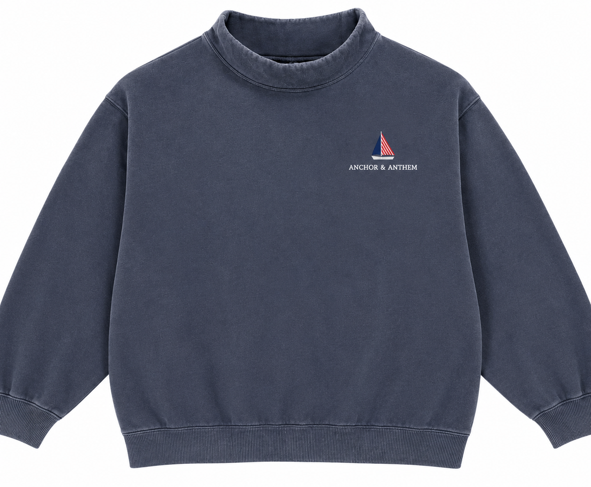 Anchor & Anthem Sailboat Mockneck